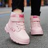 Children's Winter 2023 Martin Boots - Waterproof Leather, Velvet Lined, Non-Slip, Casual Short Boots for Medium and Large Kids.
