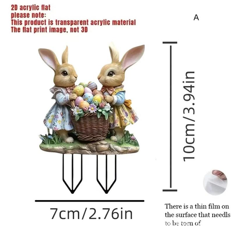 

1 шт. Милый ежик с клубникой, садовое украшение, 2D плоская акриловая вставка в землю с классическими весенними элементами
