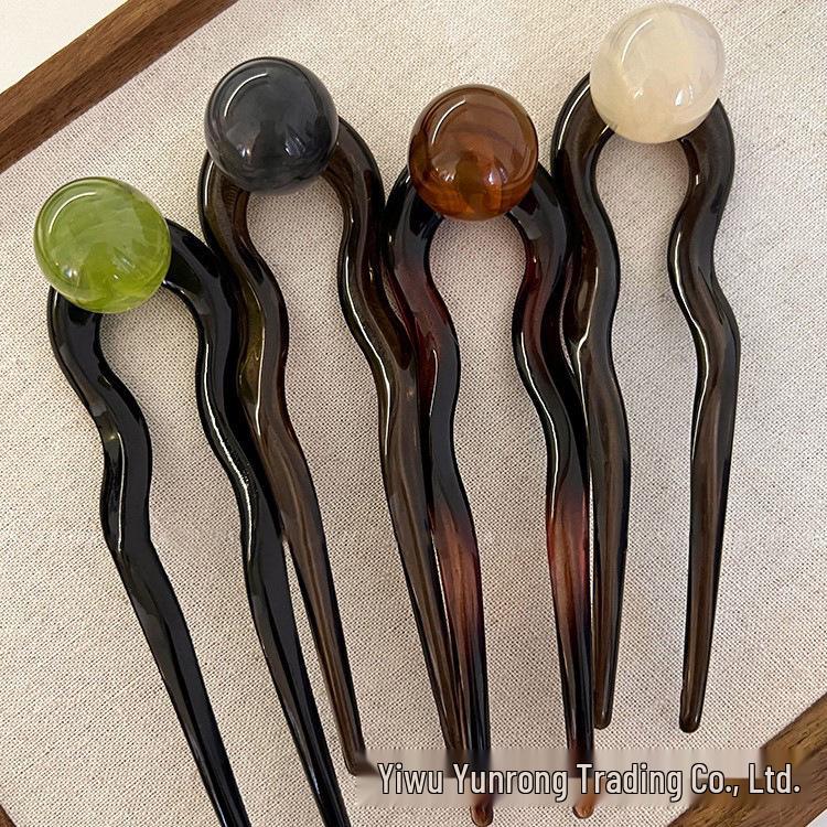 

2025 Ретро Минималистичная U-образная заколка для волос - Элегантный женский зажим для высокой прически