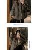 2024 Gray Cotton-Padded Jacket for Girls - Autumn/Winter Style for Middle/High School Students