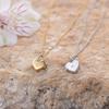 Valentine'S Day Stacked Love Box Pendant Necklace Three-Dimensional Open And Close Peach Heart Pendant Collarbone Chain