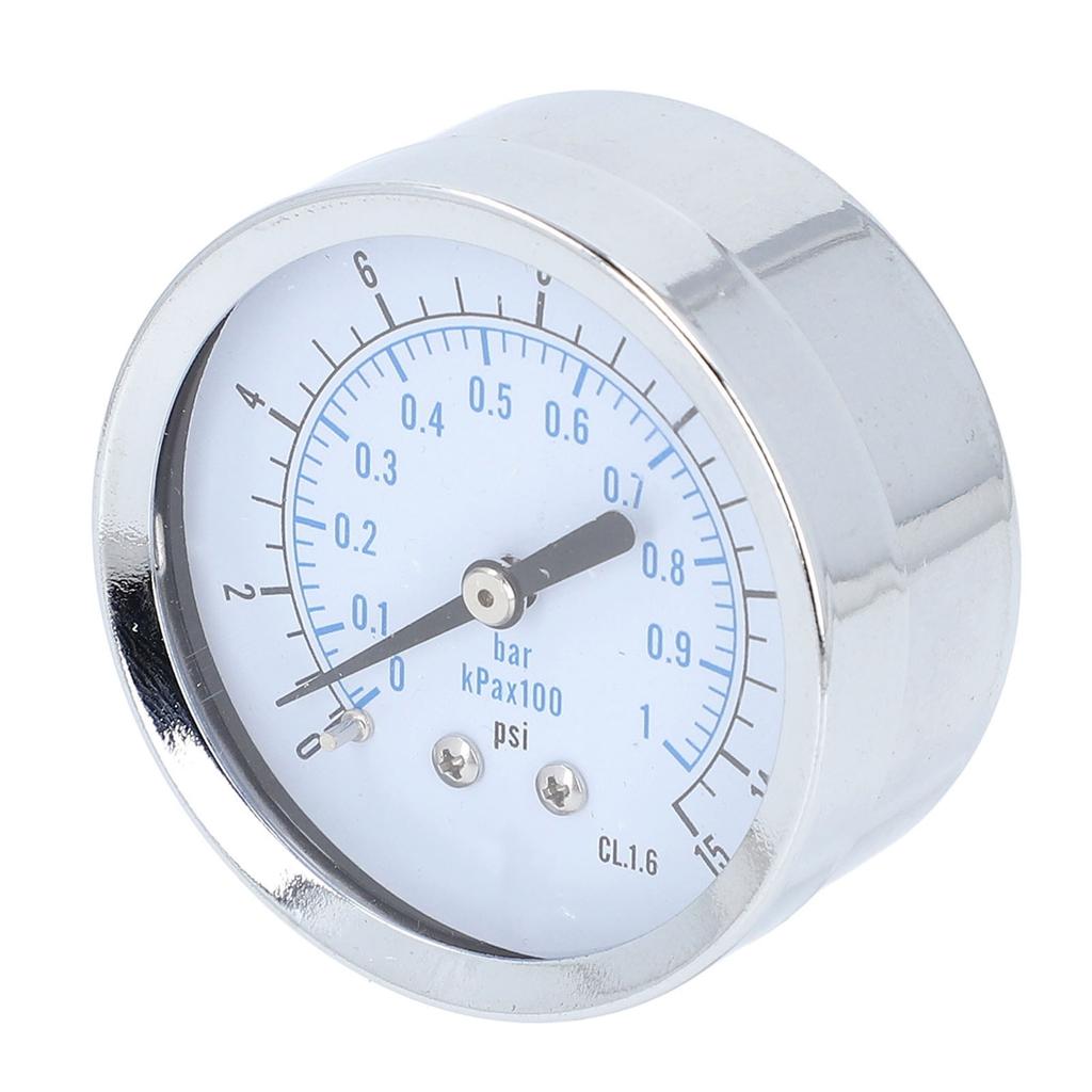Axial Pressure Gauge Dual Scale 0 To 1bar Kpax100 0 To 15Psi 1 4in NPT 2.5in Dial Pressure Meter for Air Water Fuel