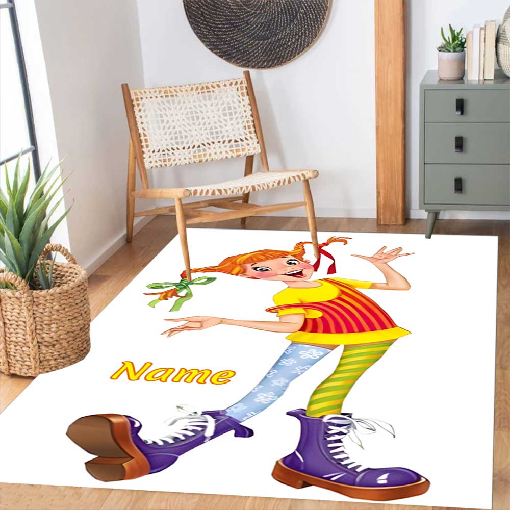 Pipi Customize your name rug, office chair cushion, home bedroom living room gift.