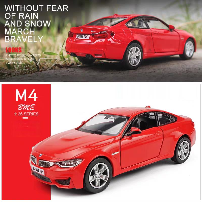 BMW M4 M5 Coupe Simulations-Druckguss & Spielzeugfahrzeug Rückziehmotor Auto & Türen zu öffnen RMZ city 1:36 Geschenke aus Legierungsmodellen für Kinder