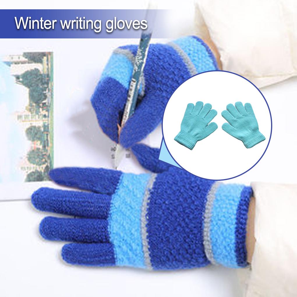 1 Pair Kids Gloves Exquisite Keeping-warm Children Gloves Practical Simple Clothes Accessory with Solid Color for Winter Wear
