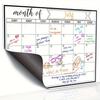Magnetic Refrigerator Dry Erase Calendar Monthly Planner Whiteboard Refrigerator Sticker Record Message Board Memo Pad