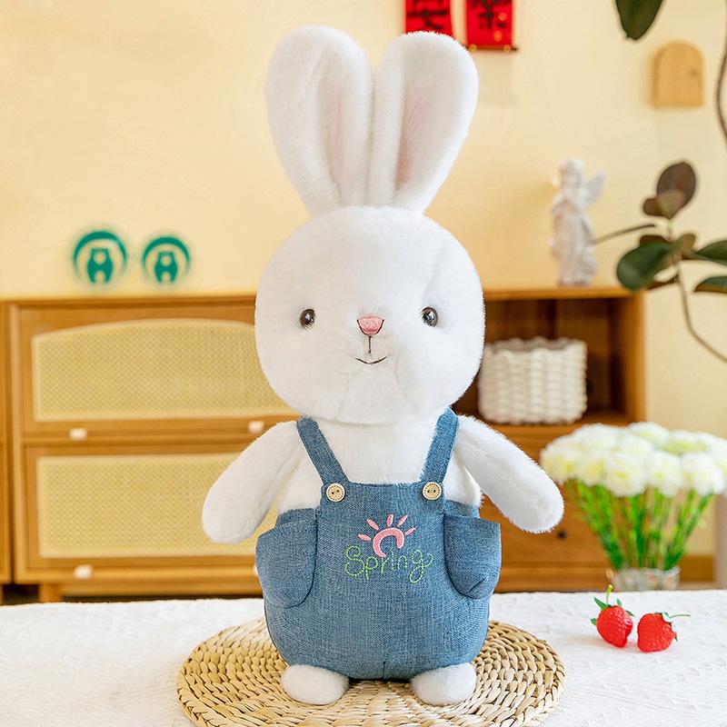 

Плюшевая игрушка Ремешок Кролик Кукла Кролик Кукла Девочка Ребенок Успокаивающая Кукла Подушка Для Сна 24cm（0.14kg） синий