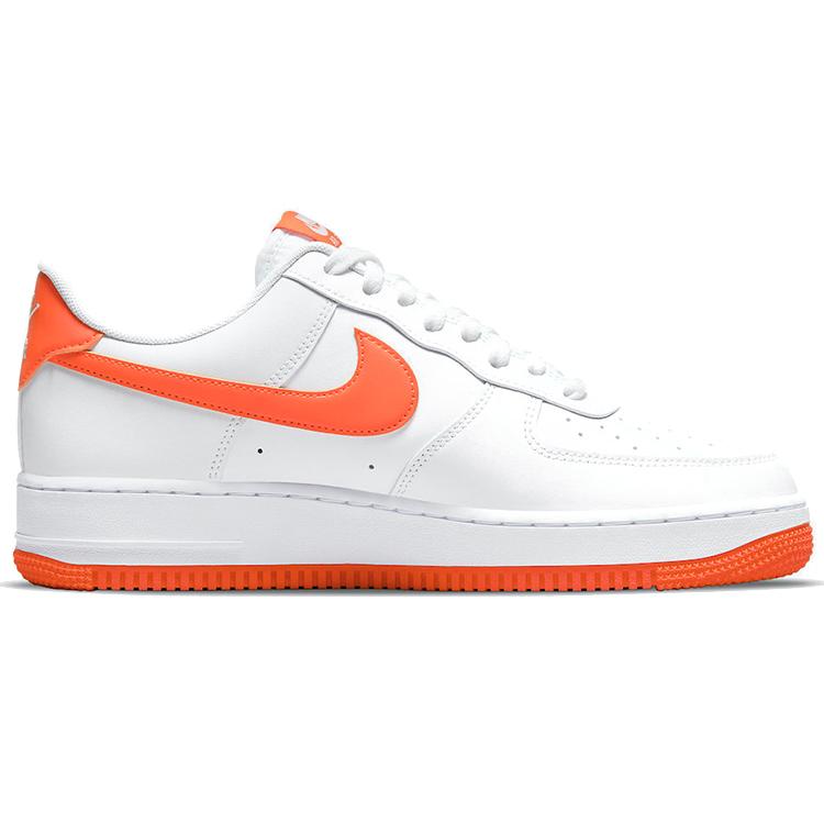 New Nike Air Force 1 Low White Orange 2021 DC2911-101