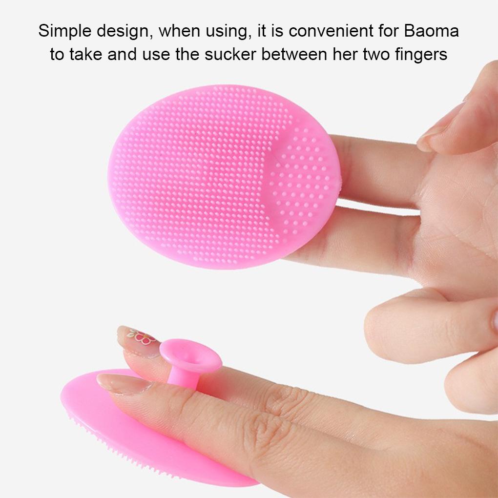 Children Showering Scalp Cleaning Brush Silicone Facial Hair Scrubber Massage Scrubbing Tool Exfoliating Accessory