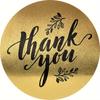 Runde matte goldene Danke-Aufkleber, ideal für Geburtstage, Hochzeiten, Giveaways, Brautpartys und perfekt für Kleinunternehmer