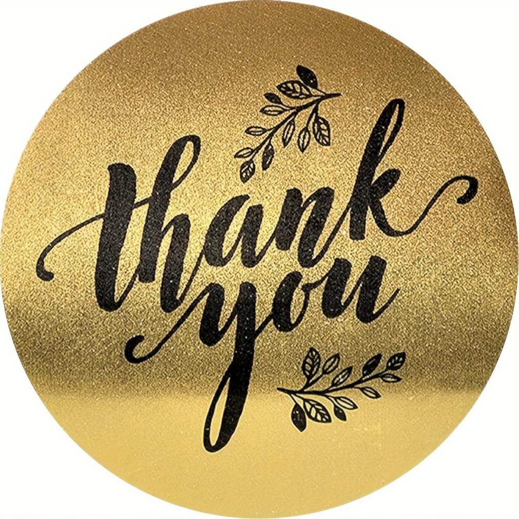 Runde matte goldene Danke-Aufkleber, ideal für Geburtstage, Hochzeiten, Giveaways, Brautpartys und perfekt für Kleinunternehmer