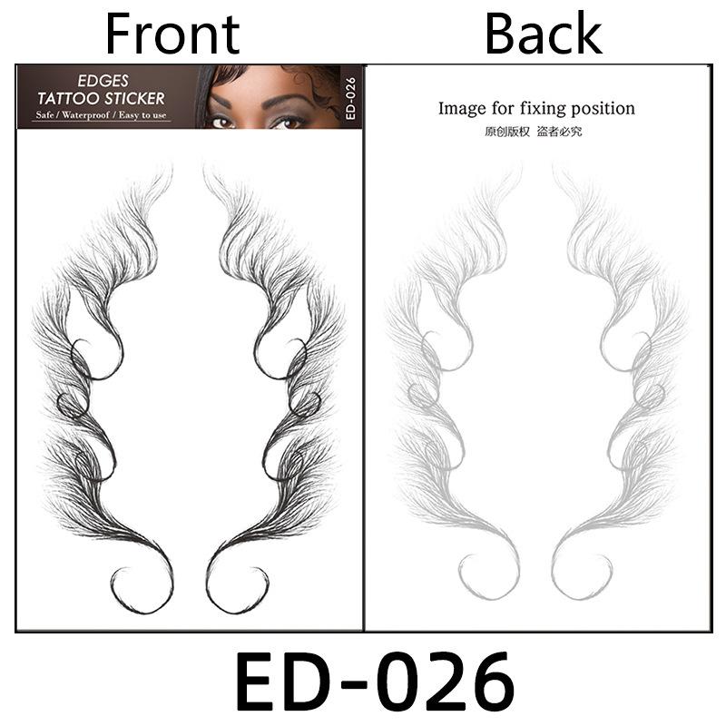

Татуировка с челкой, Тату-наклейка, Наклейка для края пушковых волос 110*180mm
