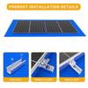 14/12/10/6pcs Solar Panel Mounting Brackets Mid and End Clamps and Rails Kit for Roofing Solar Panels of Multiple Sized