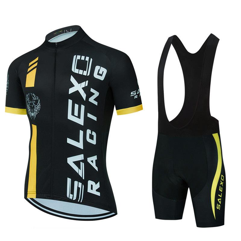 Bike Suit Men's Bicycle Suit Summer UV Protection Short Sleeve Suit Strap Shorts 2026 Summer Breathable Cycling Suit Set
