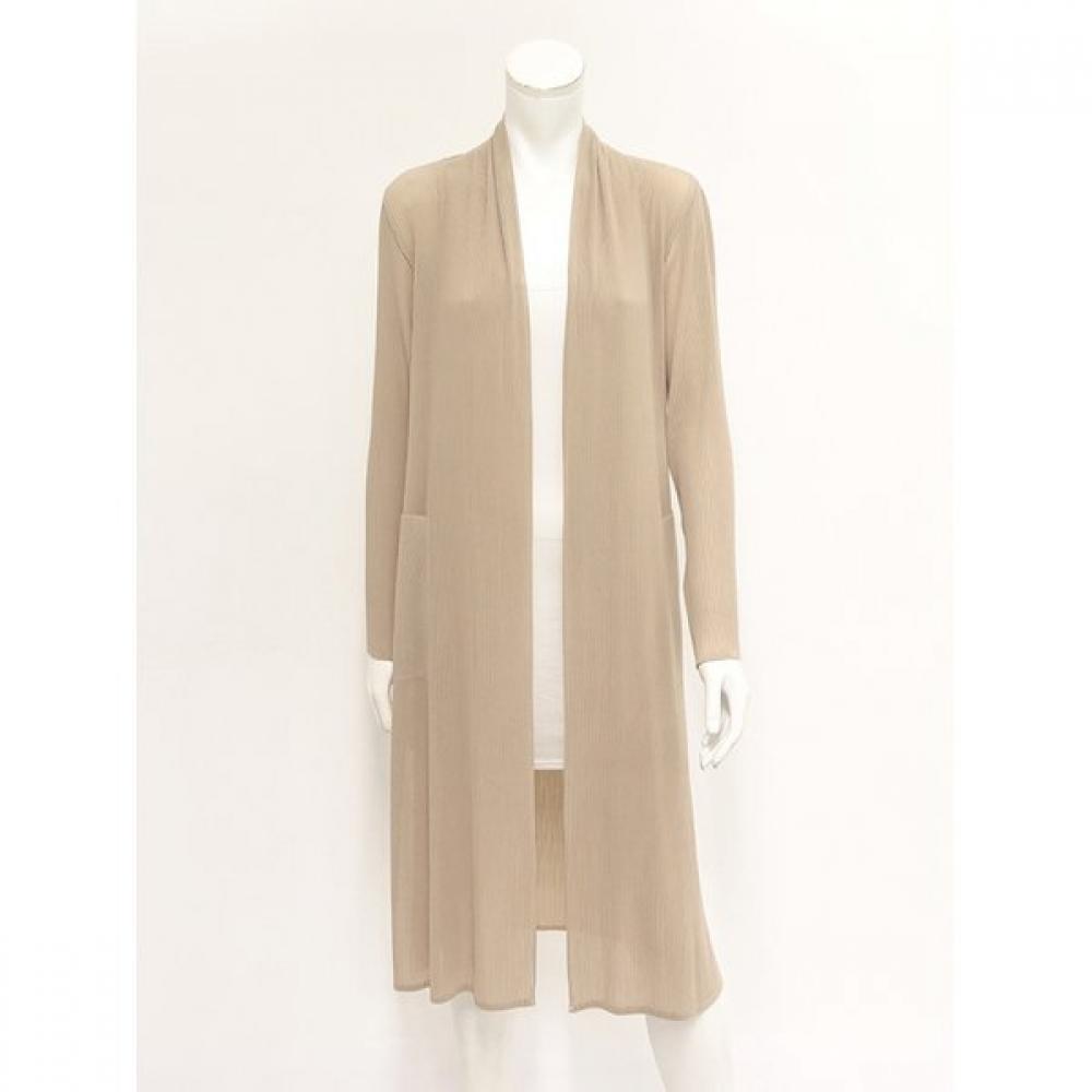 Specchio Pleated Chiffon Long Jacket   431 444
