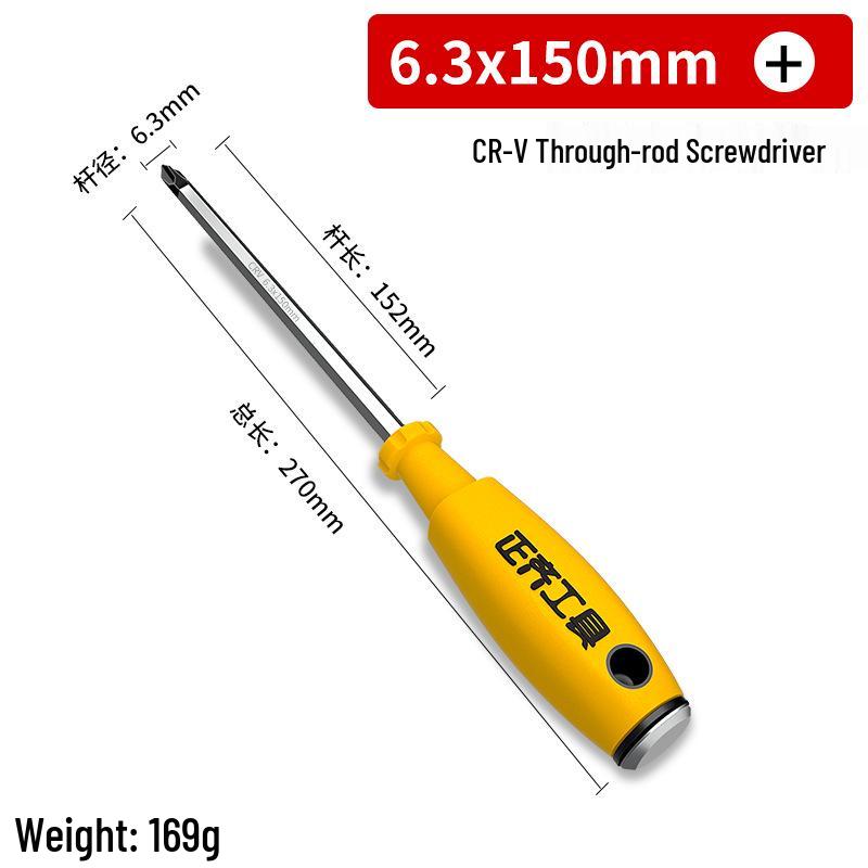 Magnetischer Schraubendreher-Satz mit Kreuz- und Schlitzkopf - Industriell, Schlagfest, Superhart