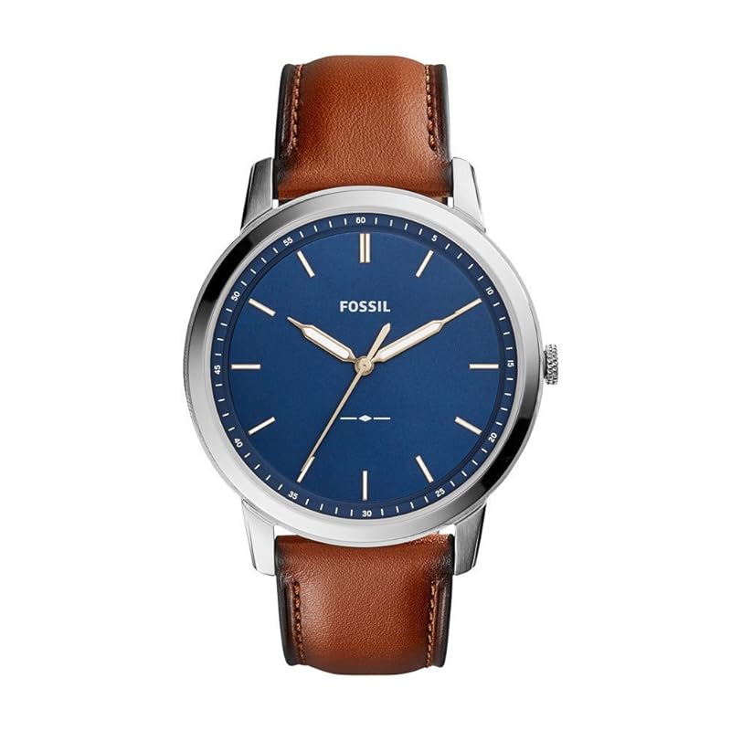 

FOSSIL Минималистичные кожаные часы Fossil минималистичные тонкие темно-синие кожаные мужские часы fs5304 [продукт]