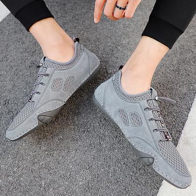Mode Outdoor Atmungsaktive Herren Sneaker Schuhe Sommer Mode Flats Lässige Mesh Schuhe Herren Leder Täglicher Arbeitsweg Leichte Freizeitschuhe