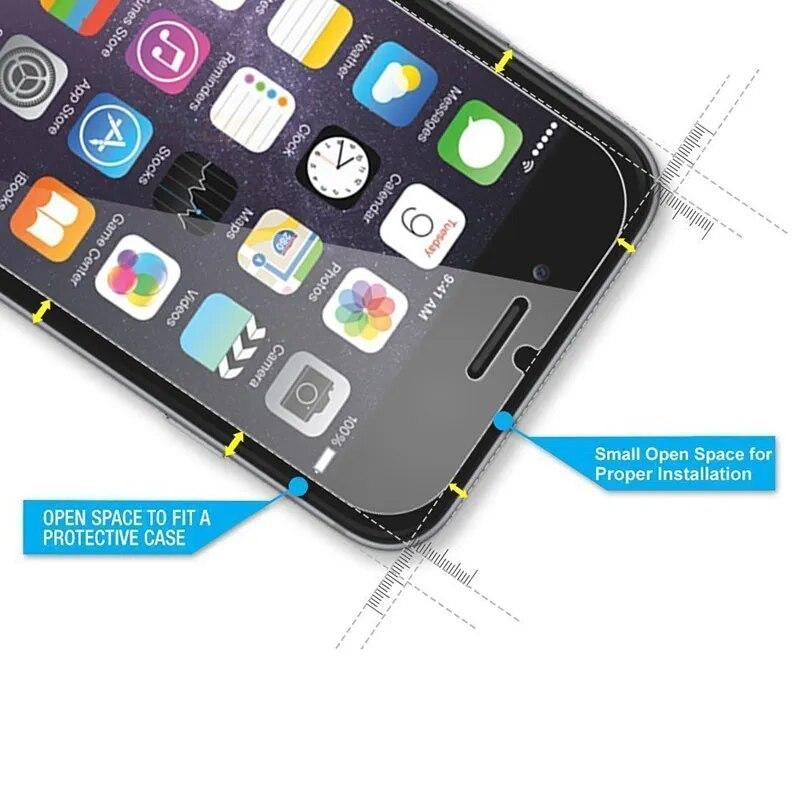 Hochwertiges gehärtetes Glas für iPhone 6 6S Plus 7 Plus 5S 4 SE 8 Plus X Glas iPhone 7 X 8 Displayschutzfolie iPhone 7 8 X Glas