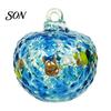 Ricordi in Vetro Artigianale Pallina Decorativa Soffiata a Mano, Colorata Decorazione Natalizia da Appendere Ornamenti Fatti a Mano per Albero, Finestra, Patio, Giardino, Interno