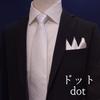 [CUFFSMANIA] Formal Tie Set (Black and White) - Polka Dot and Black - Easy One-Touch Zipper Tie
