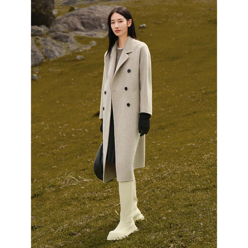 Jiu Zi Anna Kou Relaxed Luxury Wool Blend Double-Faced Coat