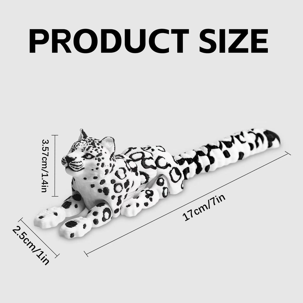 1/2 Piece Set of Leopard Pattern 3D Ornaments, Realistic Snow Leopard Figurines, Decorative Animal Models, Black and White Snow Leopard, Un