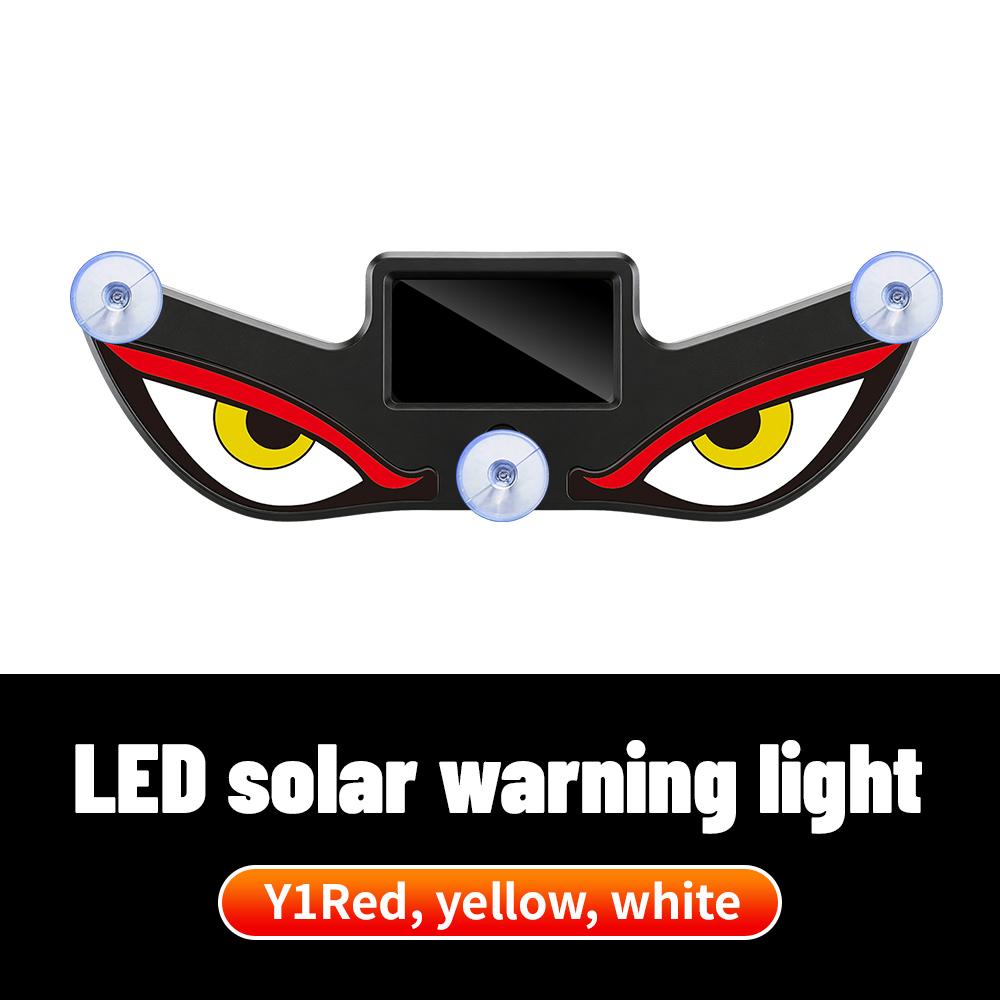 

Car-mounted solar monster eye LED warning light triangle window wireless decoration rear window ambient light premium feel