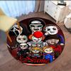 Custom Name Halloween horror Printed Round Rug Carpet Chair Rug Area Rug Entryway Doormats,for Office Chair Living Room Bedroom Kitchen Room.
