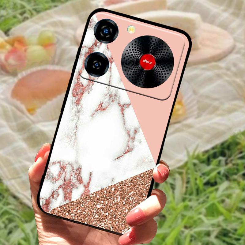 Per ZTE Nubia Custodia Musica Antiurto TPU Silicone Nero Paraurti Cover Per ZTE Nubia Custodie Telefono Musica Carina Cover Posteriore Fundas Capa