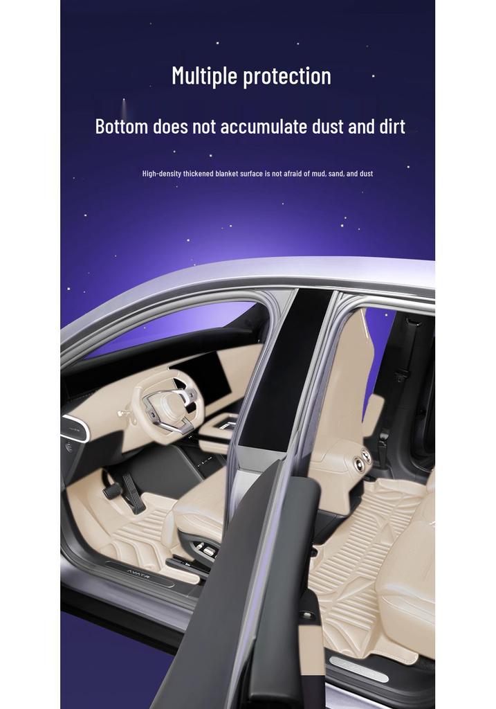 Eco-friendly dual-layer floor mats for ARCFOX S5, waterproof and dustproof car interior accessories.