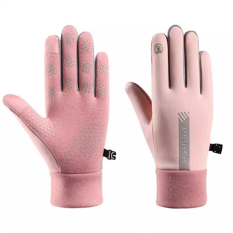 Winter Cycling Sports Warm Gloves Men and Women Anti-splashing, Windproof and Cold-proof Couples Cycling Driving Non-slip Touch Screen New