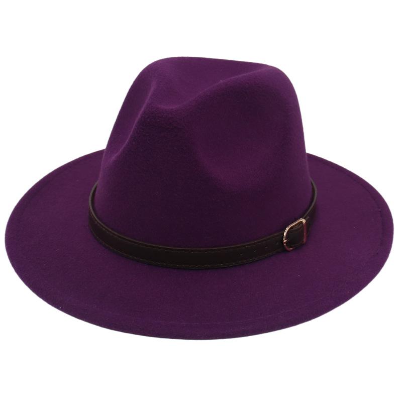 European And American Style Small Belt Top Hat Model Wears And Takes Pictures, Big-Brimmed Jazz Hat Modifies Face Shape, Ethnic Style Men'S And