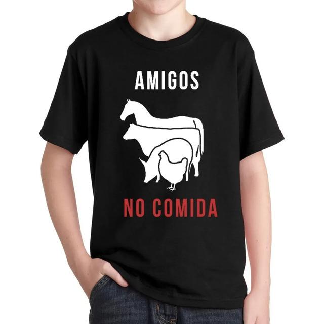 Camiseta Unisex Con Estampado Vegan Friends Not Food S
