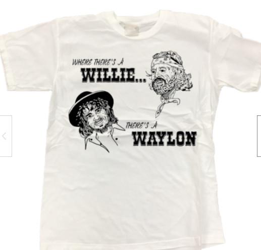 Where Theres A Willie Nelson Waylon Jennings T-Shirt White Unisex Unisex T-Shirt
