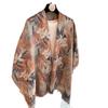 Spring Warm Flower Wild Cloak Elegant Chinese Style Silk Scarf Versatile Encrypted Bali Yarn Scarf Warm Sunscreen Windproof Shawl