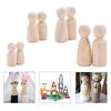 PH PandaHall Set of 48 Unfinished Wooden Peg Doll Artificial Wooden Doll Male and Arts and Handmade DIY Supplies Bodies, Wood, Decorations, Female,