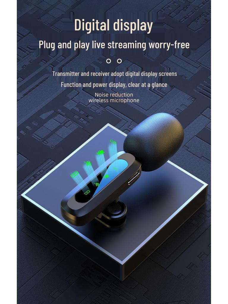Microfon lavalieră wireless pentru streaming mobil în aer liber, interviuri și reducerea zgomotului