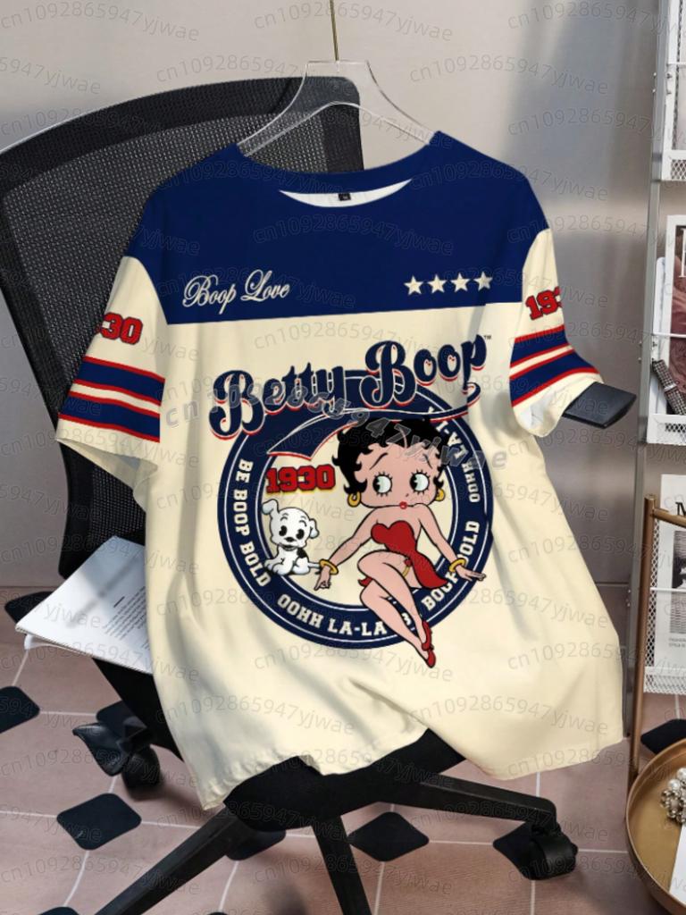 2026 SUMMER Cartoon Betty Boop Print men Women's Short Sleeve T-Shirt Casual 3d Print Summer MEN WOMEN Sport Tops T-shirt Tee