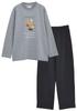 Kaitak Family Rilakkuma Long Sleeve Shaggy Fleece L Women's Pajamas, Gray, Brown, M, (M, Gray)