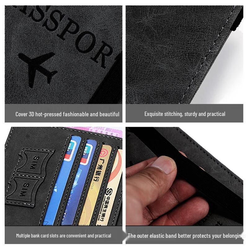 Portapasaporte de Viaje con Bloqueo RFID