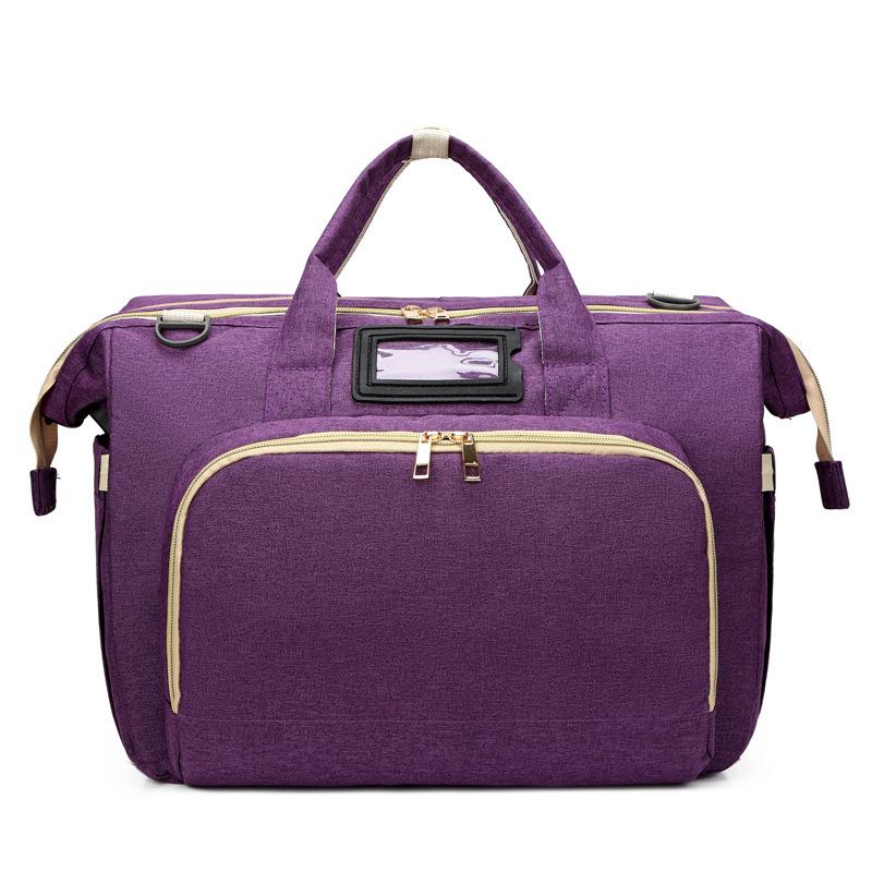 

2021 Fashionable Lightweight Mummy Bag: Multifunctional Large-Capacity Baby Backpack with Folding Bed Default фиолетовый