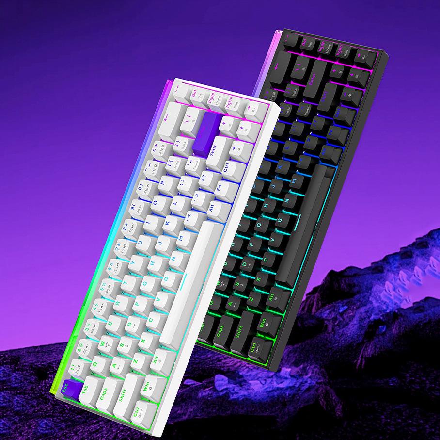 Wireless Luminous Gaming Mechanical Keyboard - Bluetooth, Magnetic Axis, Customizable, Tri-Mode
