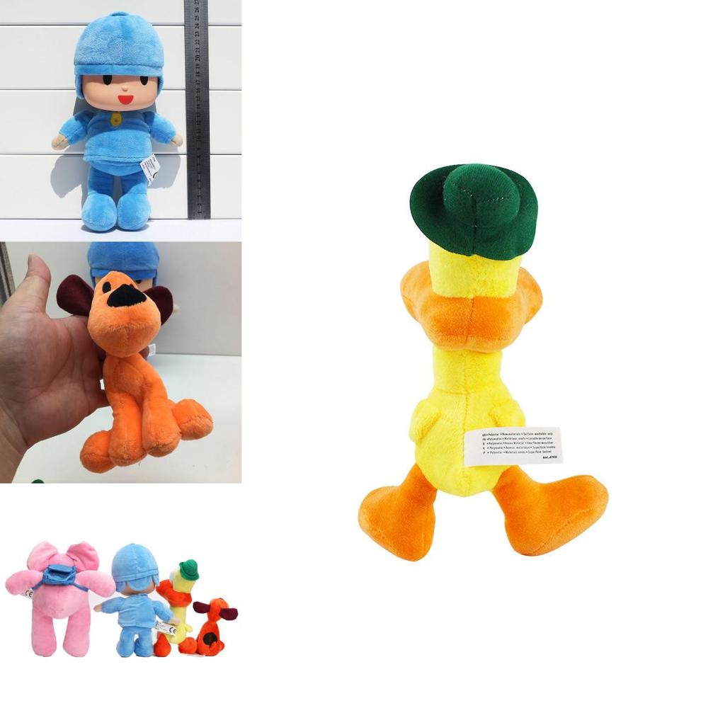 Adorable Set Of 4 Pocoyo Elly Pato Loula Soft Plush Stuffed Figure Toy Dolls For Kids