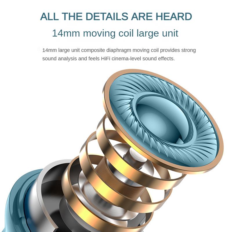 32Bit Digital 9D Super Bass Type C&3.5mm Earphones 14mm Moving Coil In Ear Headphones Magnetic BES/DAC Gamer Headset With HD Mic