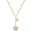 Lucky Grass Fringed Personality Light Luxury Temperament Gorgeous Full Diamond Necklace Female Versatile Collarbone Chain Titanium Steel Chain