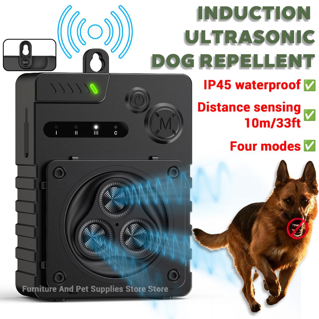 Ultrasonic Anti Bark Device for Dogs Rechargeable Dog Barking Deterrent Control Stop Bark Training Tool Indoor Outdoor Safe