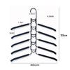 Space Saving 5 Tier Non Slip Hanger, Stackable Multi Layer Clothes Rack For T Shirts And Shirts, Heavy Duty Plastic Coated Wire Organizer