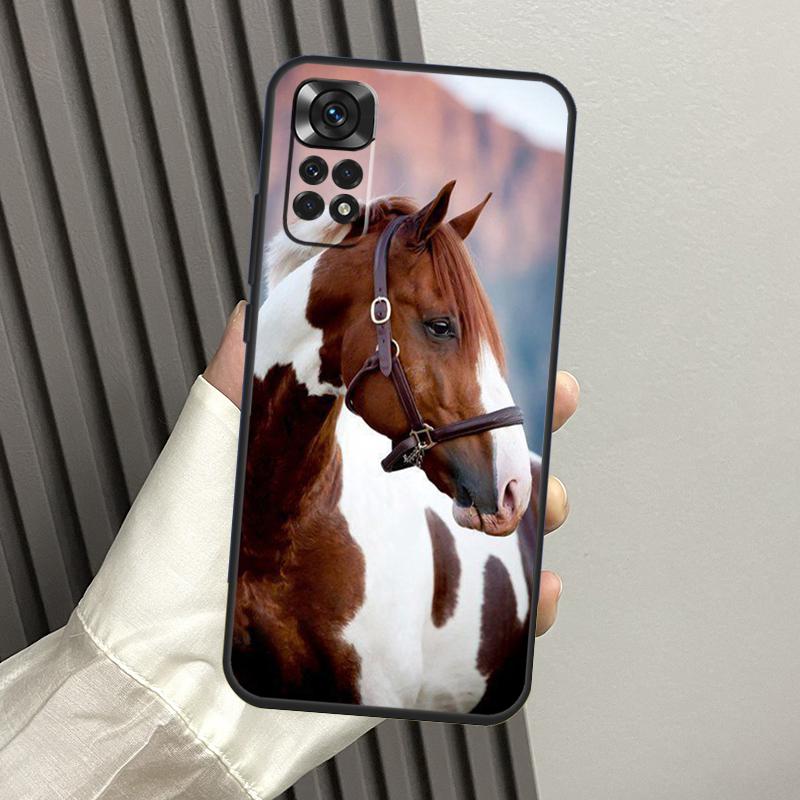 Animal Steed Horse Case For Xiaomi Redmi Note 10 Pro Note 11 8 9 12 Pro 11S 10S 8T Redmi 10C 12C 9C 9T Cover