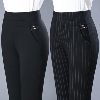 5XL Big Size Women Fashion All-match Pencil Pants High Waist Elastic Band Spring Autumn Office Lady Casual Straight Trousers